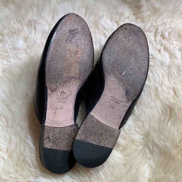 Gucci Princetown Black Gold Hardware Horsebit Mules Classic Blogger Loafers 36 - Picture 9 of 13